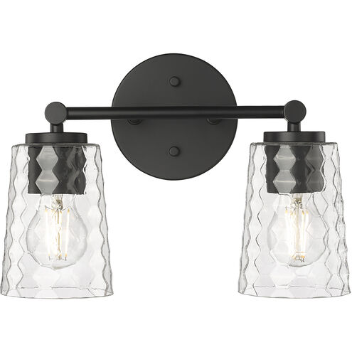 Ashli 2 Light 13.5 inch Matte Black Vanity Light Wall Light